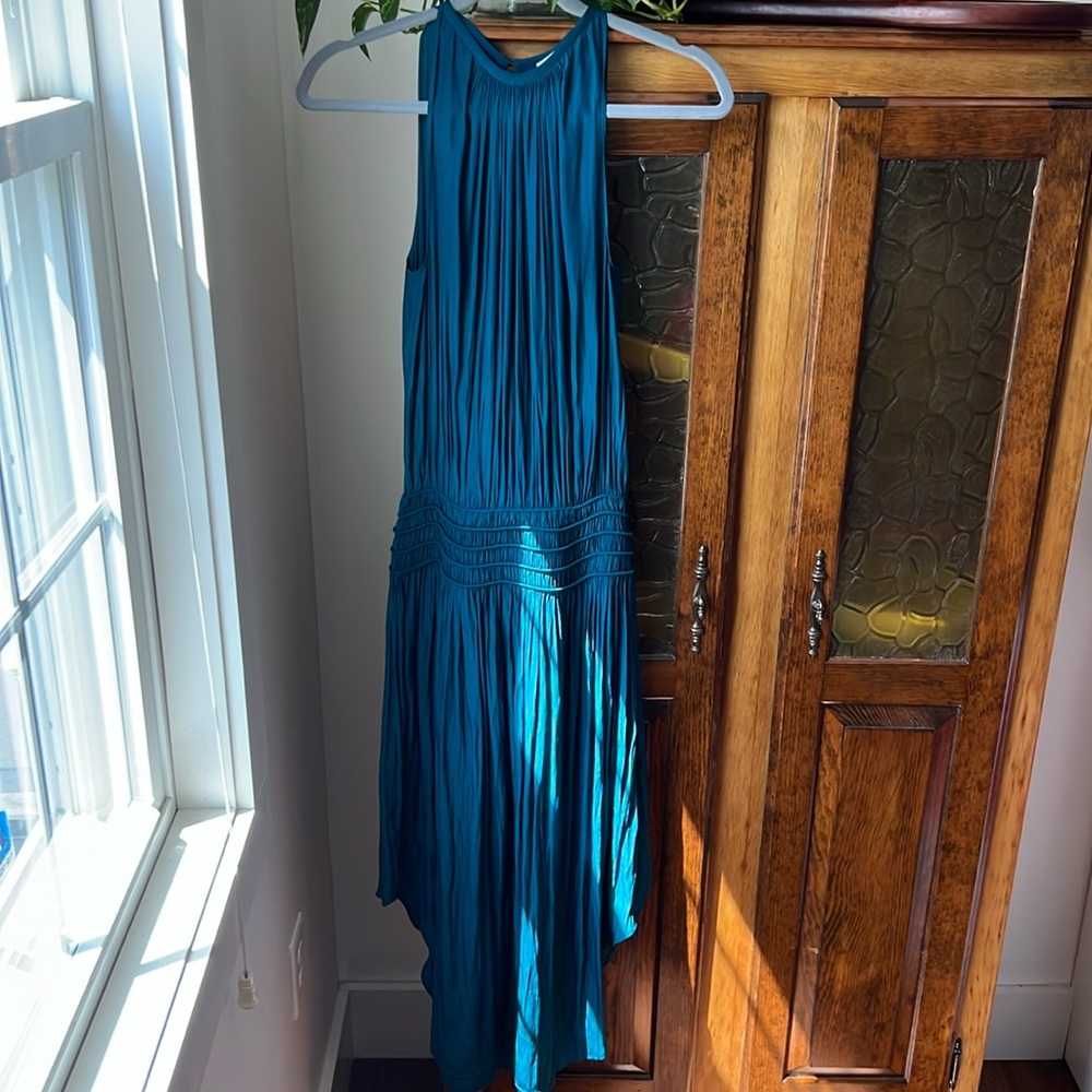 Teal blue Ramy Brook wedding guest dress!